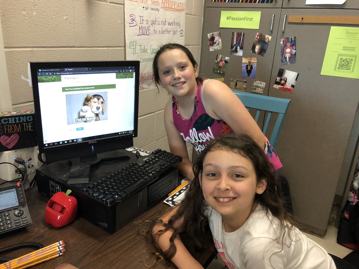 CandaceDebord's tweet photo. Today we added a little digital breakout to our paired passage review. They had fun working together and they were pumped when they completed the challenge! #tobias4th #TobiasProud https://t.co/wdW7SFxxBn