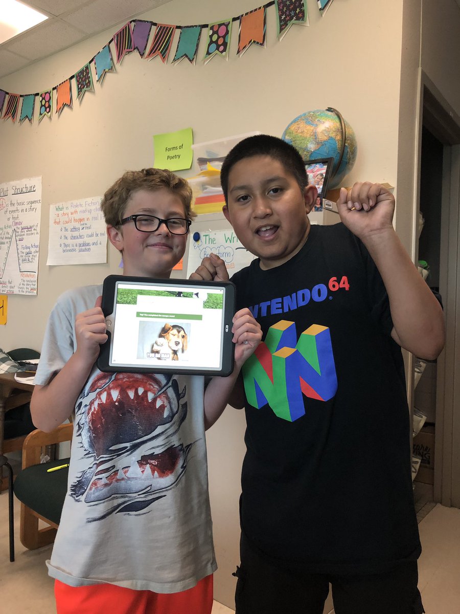 CandaceDebord's tweet photo. Today we added a little digital breakout to our paired passage review. They had fun working together and they were pumped when they completed the challenge! #tobias4th #TobiasProud https://t.co/wdW7SFxxBn