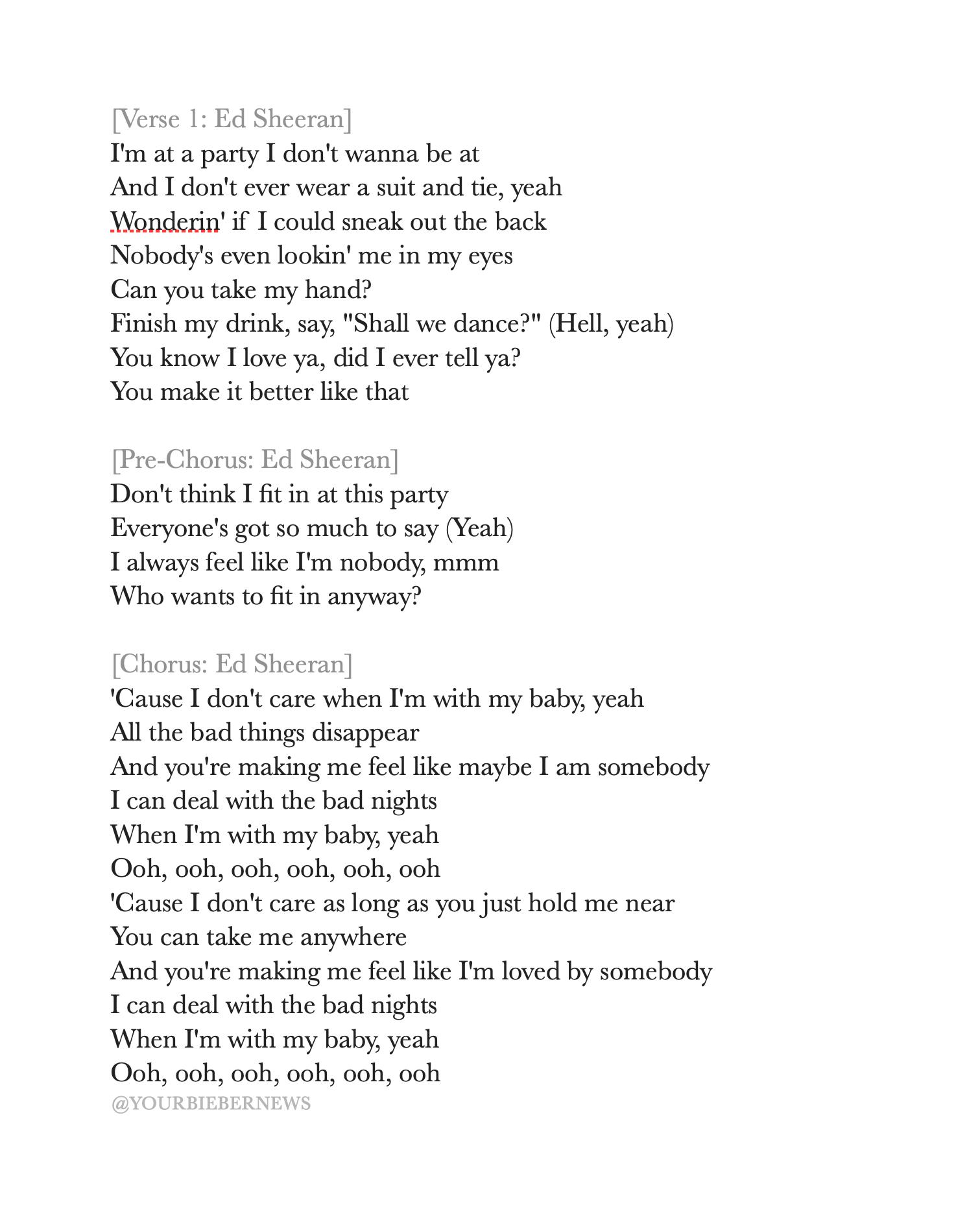 Justin Bieber News on X: &ldquo;I Don&rsquo;t Care (Lyrics) by @justinbieber 