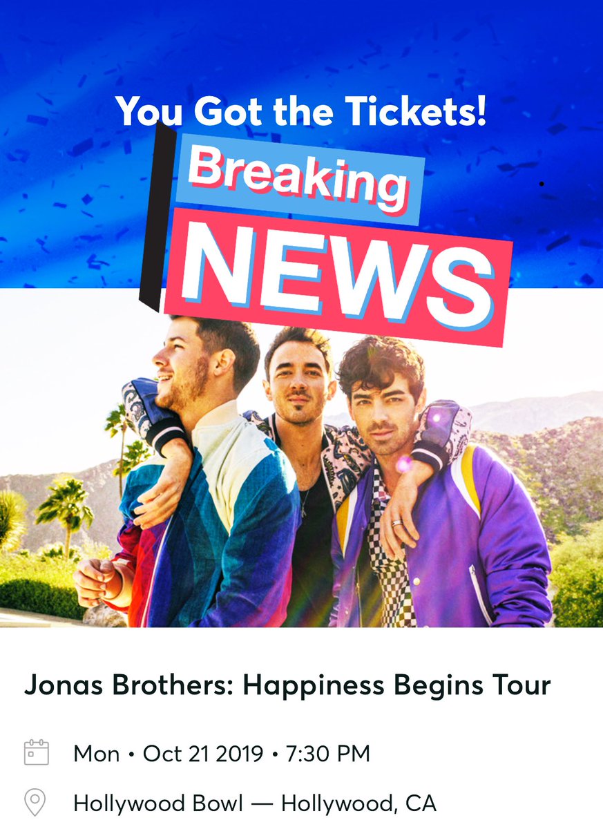 Milana1's tweet photo. 🤩See you at the Hollywood Bowl🤩@jonasbrothers #fangirling #JonasBrothers https://t.co/DdIcEIE3h2