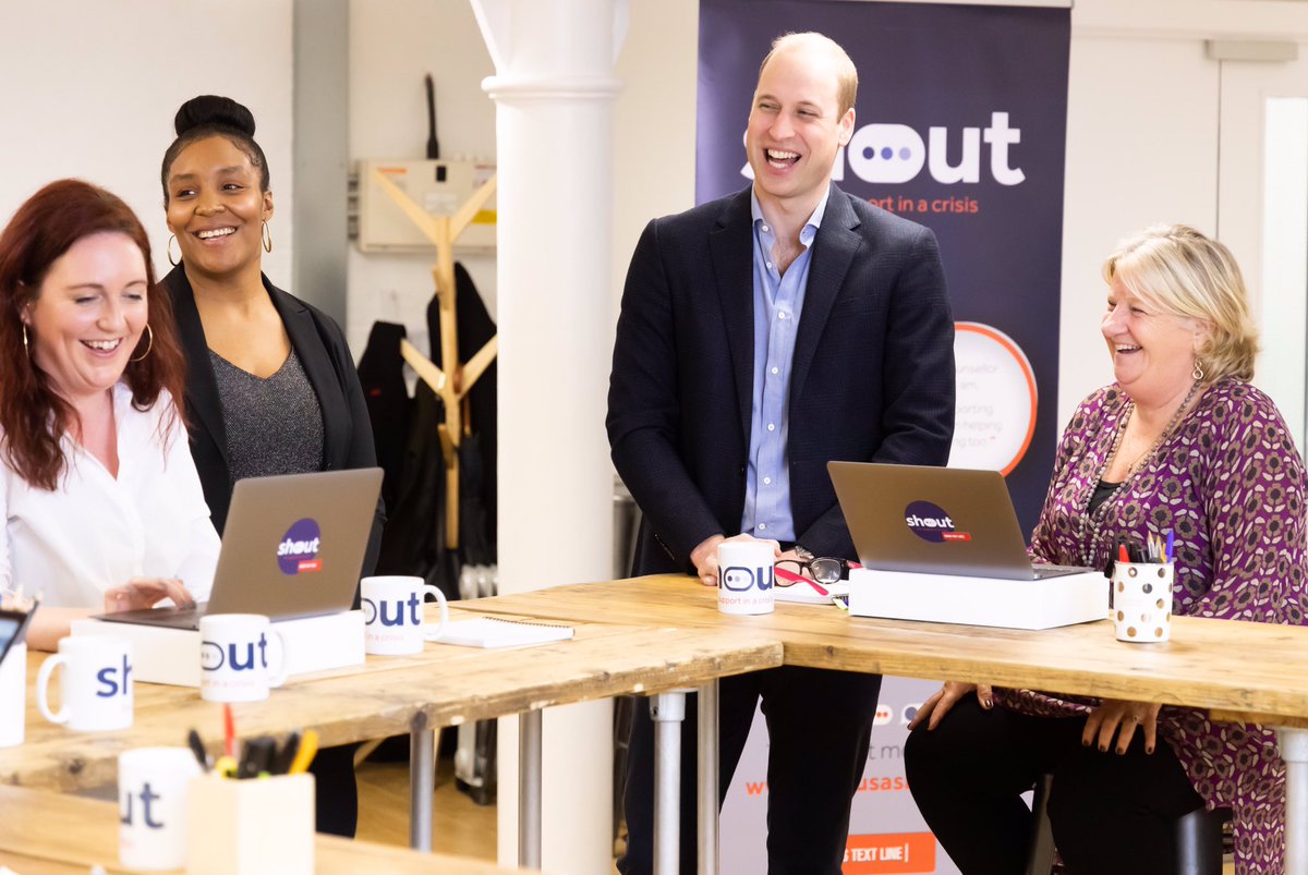 KensingtonRoyal's tweet photo. “At the heart of @GiveUsAShout will be an incredible national volunteer community, one which needs to grow to allow us to support more people in crisis." — The Duke and Duchess of Cambridge and The Duke and Duchess of Sussex.

More on #GiveUsAShout: https://t.co/RcjyB8QaB0 https://t.co/outIGXXWfc