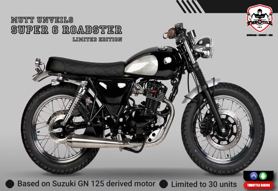 ThrottleClub's tweet photo. Birmingham based @MuttMotorcycles ​ has unveiled #Super6 #Roadster based on Suzuki​ #GN125, an dlimited to 30 units
#roadster #motorcycle #throttle #throttlebiking #throttlebikingapp #throttleindia

To know more click on : https://t.co/btAOK2y1Fw https://t.co/R3mznCnD5X