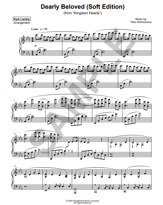 Kyle Landry On Twitter Sheet Music Now Available For Dearly Beloved Soft Edition Https T Co Zahbpuatiz