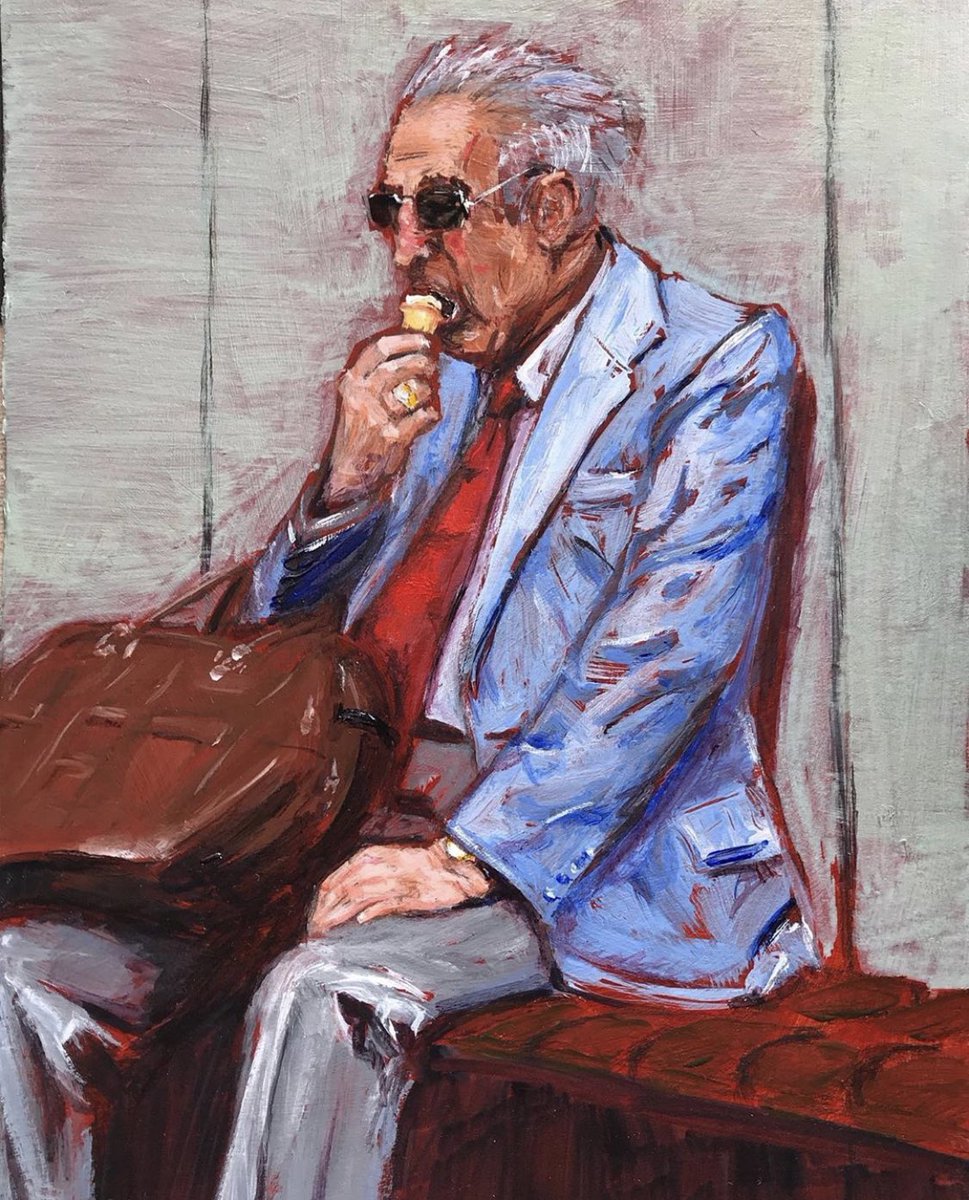 Oldboy 
Acryl on cardboard 
30 x 19,5 cm
#art #painting #acrylicpainting #kunst #oldboy #Germany #Bavaria #Bamberg