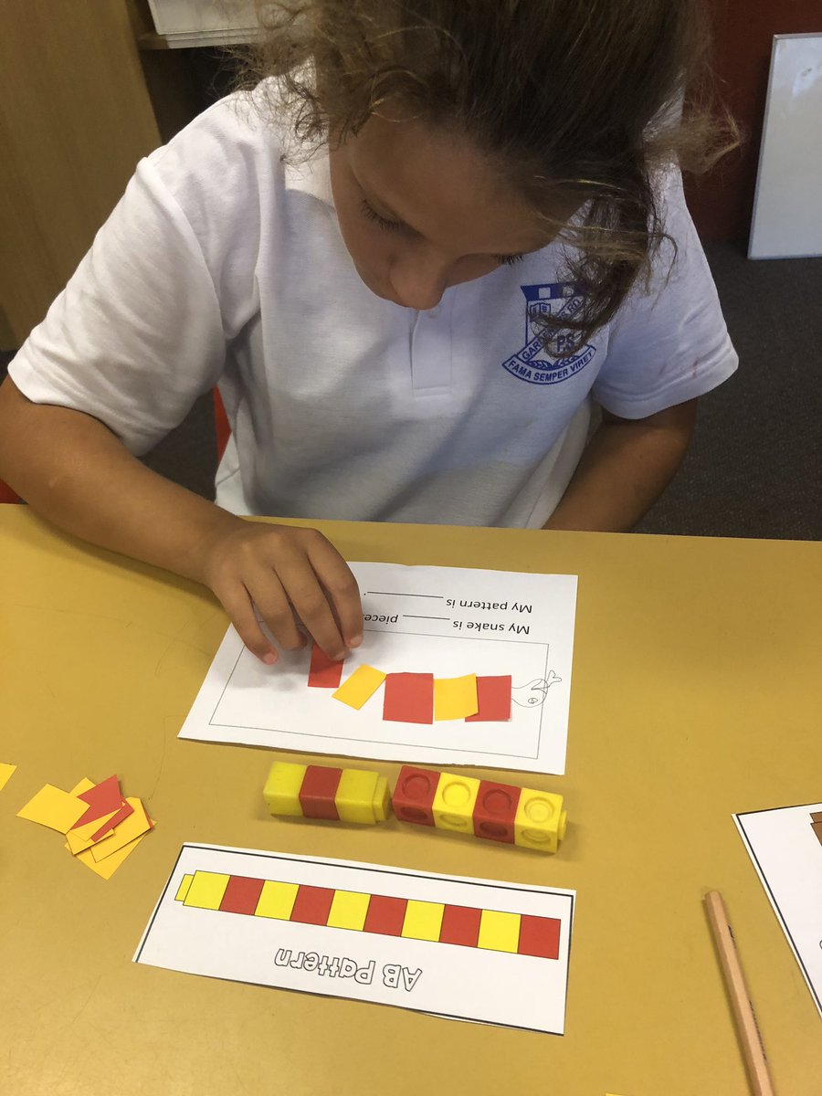 Miss_SGomez's tweet photo. Having fun using concrete materials to learn about patterns in Maths!! Ensuring my students develop a tangible understanding of the maths concept!! 🔴🔶🔴🔶🔴🔶 https://t.co/97i3WadKgK