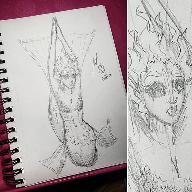 Quick late night sketch from last week. Not every sketch has to be gold! Sometimes it just... Is what it is. NEXT!
#mermay #mermaiddrawing #mermaidtail #mermaidsketch #goldfishmermaid #bigeyesart #sketchbookdrawing bit.ly/2YjYTxO