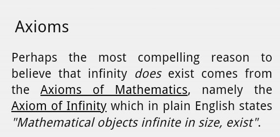 was trying to remember the name of the people who believe that a largest finite number exists and I came across this so um142. the existence of infinity apparently