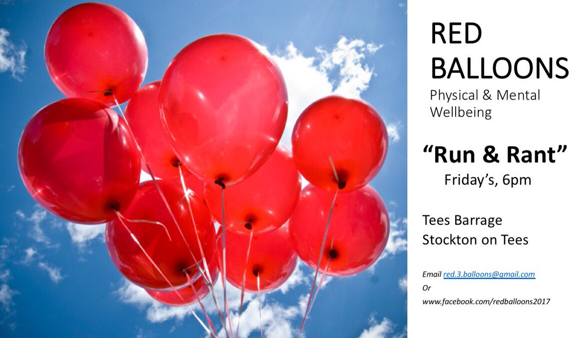 balloons_red's tweet photo. #FitnessFriday Tees Barrage Run & Rant!
We have 3 new volunteers being trained up this weekend!
If you are interested in our NEW #Middlesbrough groups, get your name down on the list now.
#GettingTheInactiveActive #physical #mental #wellbeing #MentalHealthMatters #GetInspired https://t.co/nMglgJHPfJ