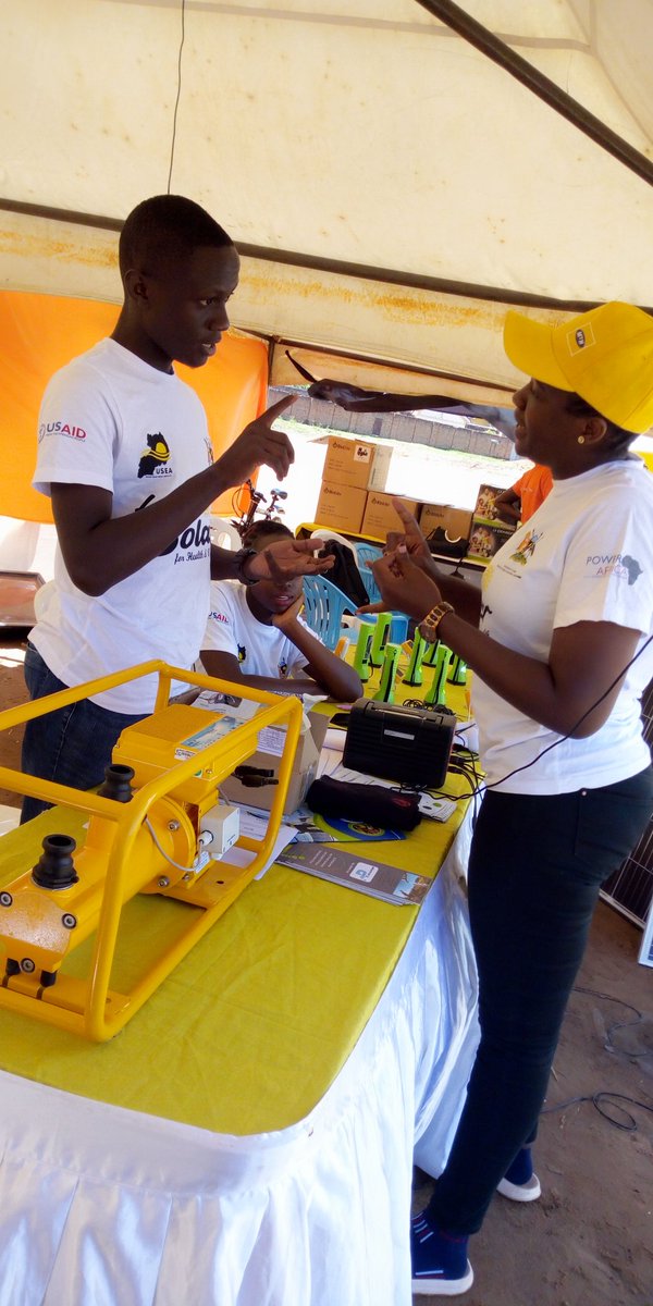 energywb's tweet photo. Exhibitions continue today after the #LetsGoSolar campaign launch in Arua district. @aptechsolar describe more about the #solarwaterpump and how it can promote #agriculture in Uganda's #NDPII https://t.co/STbGoixfc7