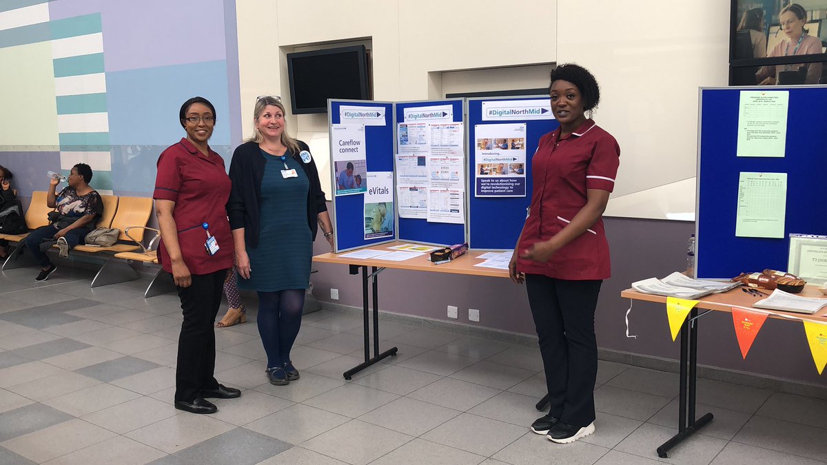 #Digitalnorthmid fantastic engagement today at the stall in the atrium. So many interested staff eager to see the new Vitals nursing observations system coming soon.