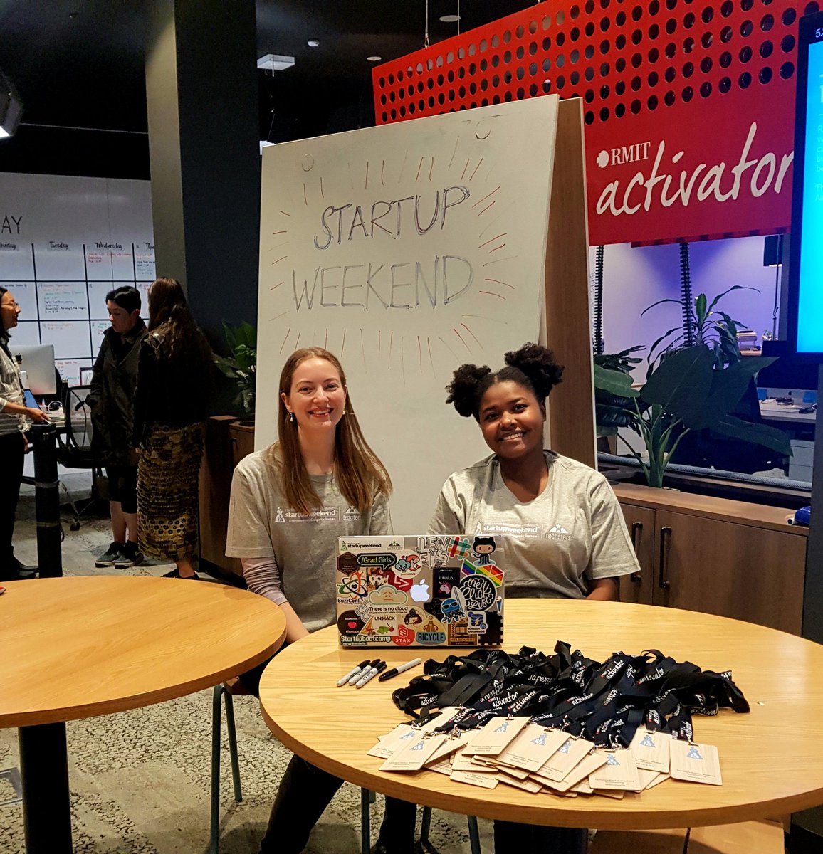 kate_illsley's tweet photo. ๐ @SWMelb Welcoming committee with @Daphachar on the front door @RMIT
#SWMelb #HackathonDay1 https://t.co/wuyY4wSYtK