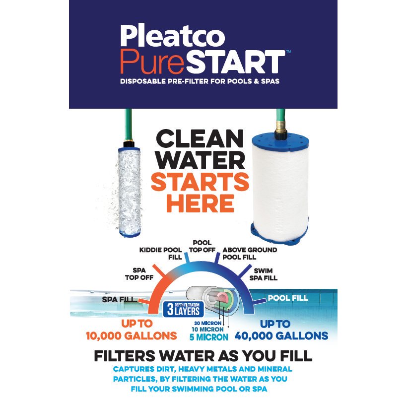 PleatcoPoolSpa's tweet photo. Pleatco #PureStart disposable pre-filter for #Pool & #Spas
Filters water as you fill!
#CleanWater #Filteration #Pool #Spa https://t.co/iwyzZESZj7