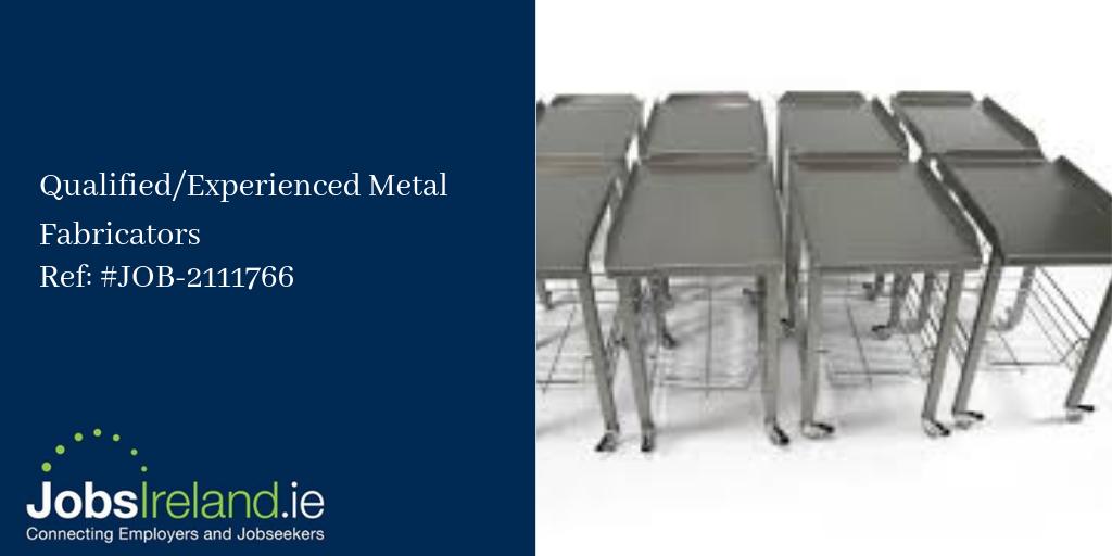 jobsireland's tweet image. @jobsireland Qualified/Experienced Metal Fabricators Ref: #JOB-211176
#StrikeboxEngineering #Mullingar All detail at: jobsireland.ie/en-US/job-Deta…