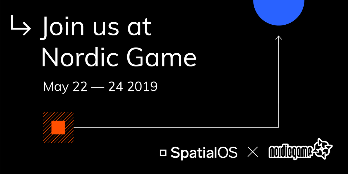 Improbableio's tweet photo. Meet our team at #NordicGame this month.

Find out more about #SpatialOS, see demos, learn about the games being powered by SpatialOS; pick up loot and get the chance to win a Nintendo Switch - all at booth A23.

https://t.co/c8XKEWyb33
#games #gamedev #MultiplayerMultiplied https://t.co/YSdJAoehf4