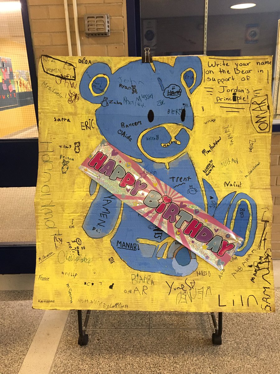 Happy birthday @SpiritBear ! Our students are excited to wish you well at Teddy Bear Tea Party @CaringSociety #BearWitnessDay @cblackst @OCDSB