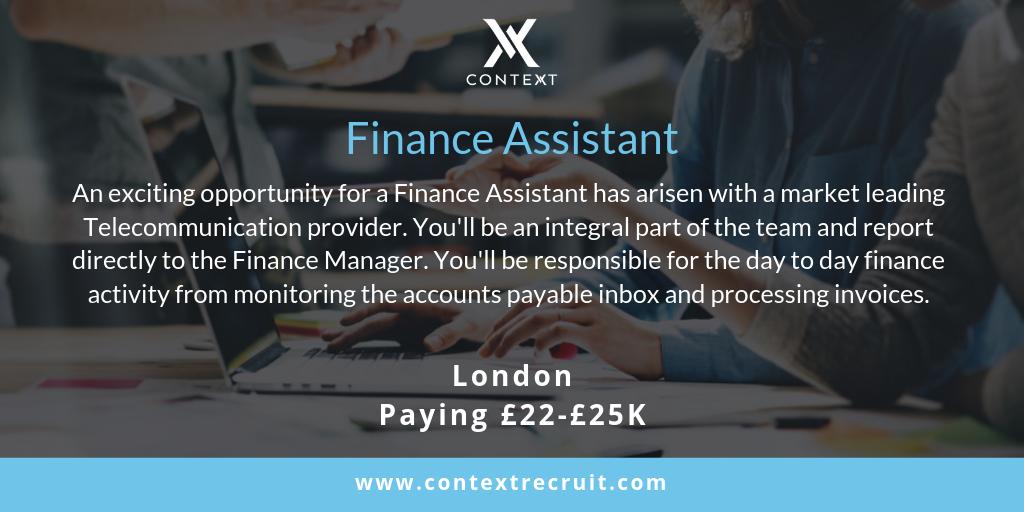 contextrecruit's tweet image. *Finance Assistant* An exciting opportunity has arisen with a market leading Telecommunication provider in Southbank, with exciting plans to double in size over the next 3-4 years, offering fantastic progression. Read more&amp;gt; ow.ly/4ViP30oFWOT #financejob #financeassistantjob