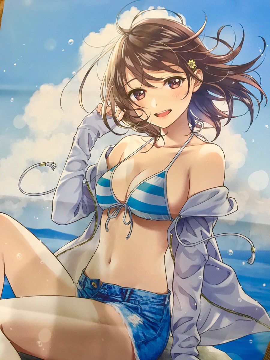 「新作タペストリー、とても綺麗に印刷していただきました✨夏に向けてお迎えいただけま」|森倉円のイラスト