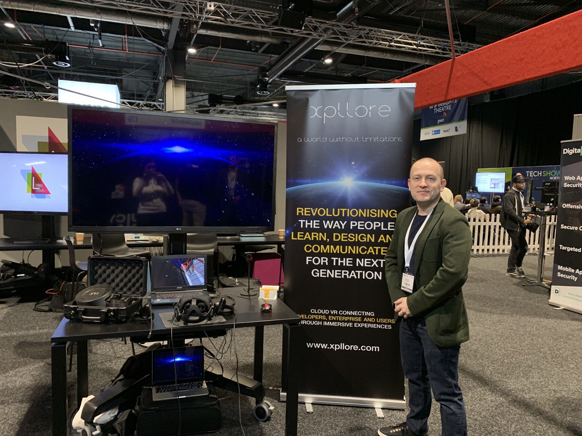 Great few days <a href="/TechShowNorth/">Tech Show North</a> talking on the Tech Stage and Demoing Xpllores XR1 and explaining the benefits of Cloud VR.
#VR #5g #Cloud