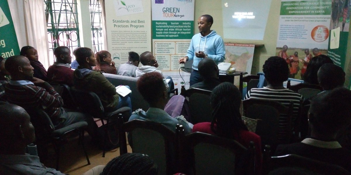 ecotourismkenya's tweet photo. Day 3! We are honored to have the president, @AIESECinKenya Mr.@Sorce_Kennedy with us to inspire and share knowledge on growth without excuses to our Leadership and Mentorship Program students. @magicalkenya @KTF_Kenya @Gnderitu @tsak254 #Lmpmay #leadersintourism https://t.co/0epbIJ1rxO