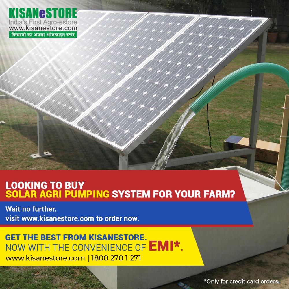 KISANeSTORE's tweet photo. #SolarPumpingSystem #SolarPump #Agriculture #KISANeSTORE #JainAgri #EMI #EMIFacility https://t.co/sCOevYtjEG https://t.co/V7mZrMdkyI