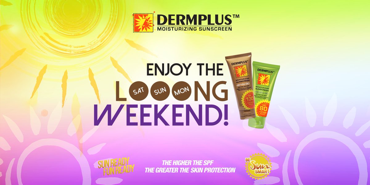 DermplusPh's tweet photo. Make way for another exciting summer weekend. Just dont forget to put on some Dermplus Moisturizing Sunscreen wherever you go— be it the precinct or another trip out of the city.

#SunReadyFunReady
#dermplusph https://t.co/EPeVf9zcEY