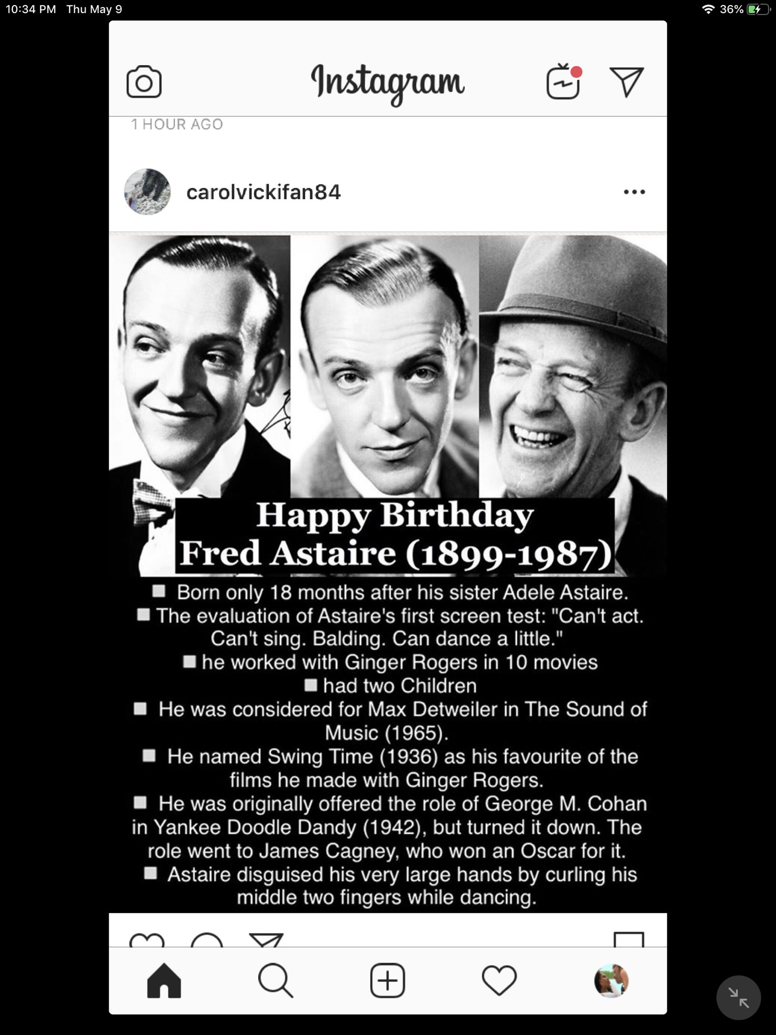 Happy Birthday! Fred Astaire, Bono, Victoria Rowell and Carl Douglas!        