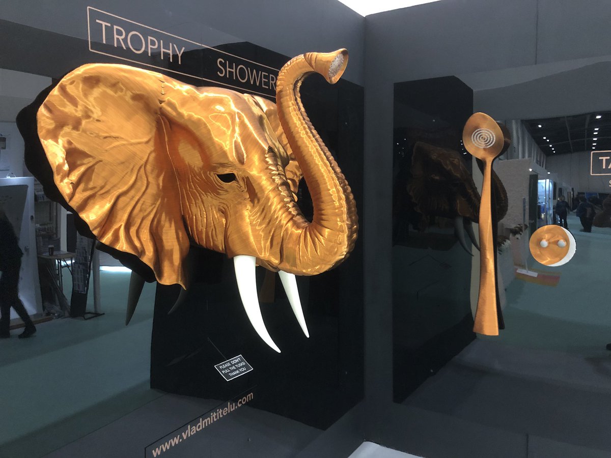 whirlpoolbaths's tweet image. These fantastic limited edition works of art by @VladMititelu are actually showers and drawing fantastic interest at #GDLive - who can afford one? #InteriorDesign #bathrooms @ExCeLLondon