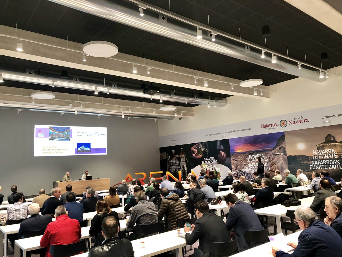 navarrarena's tweet image. Comienza el XXI Encuentro de Ingeniería Hospitalaria de Aragón y Navarra en la Sala Reyno de Navarra.