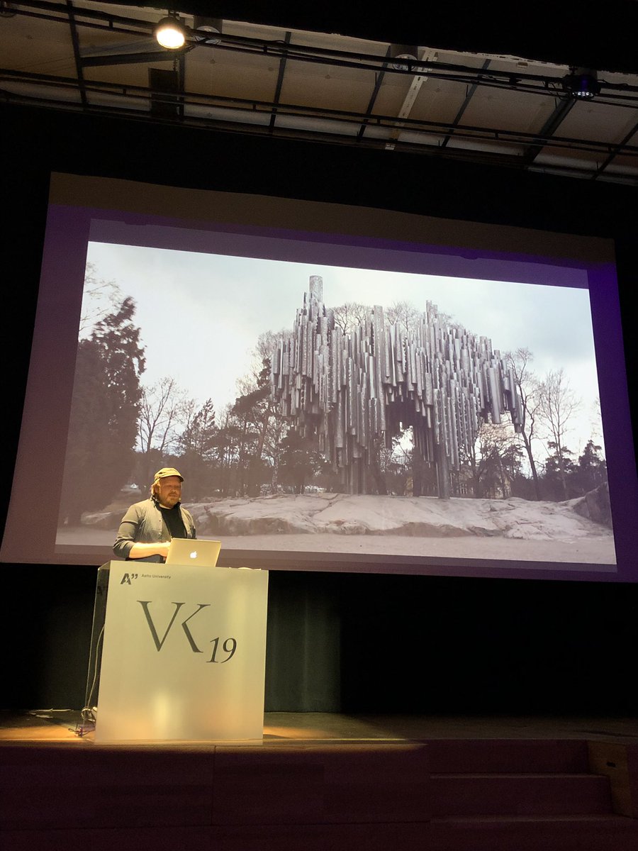 vizknowledge's tweet image. Matti Niinimäki telling us about the sonification of Sibelius Monument #vk19 #VizKnowledge