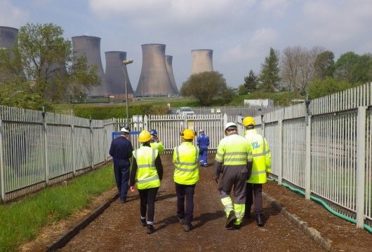EMRegIndEA's tweet photo. At #Cottam power station near #Retford talking about how @edfenergy and @uniper_energy protect eels and fish whilst abstracting cooling water from the #RiverTrent. #AirQuality #Biodiversity #RegulatingIndustry https://t.co/U1pKyyzUaL