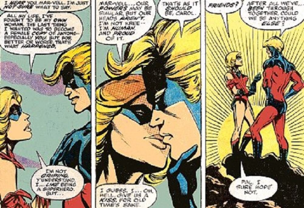 Captain Marvel News on X: "“MAR-VELL had met a woman named, you guessed it, Carol  Danvers in his days on Earth, and the two of them had fallen in love. Well,  more