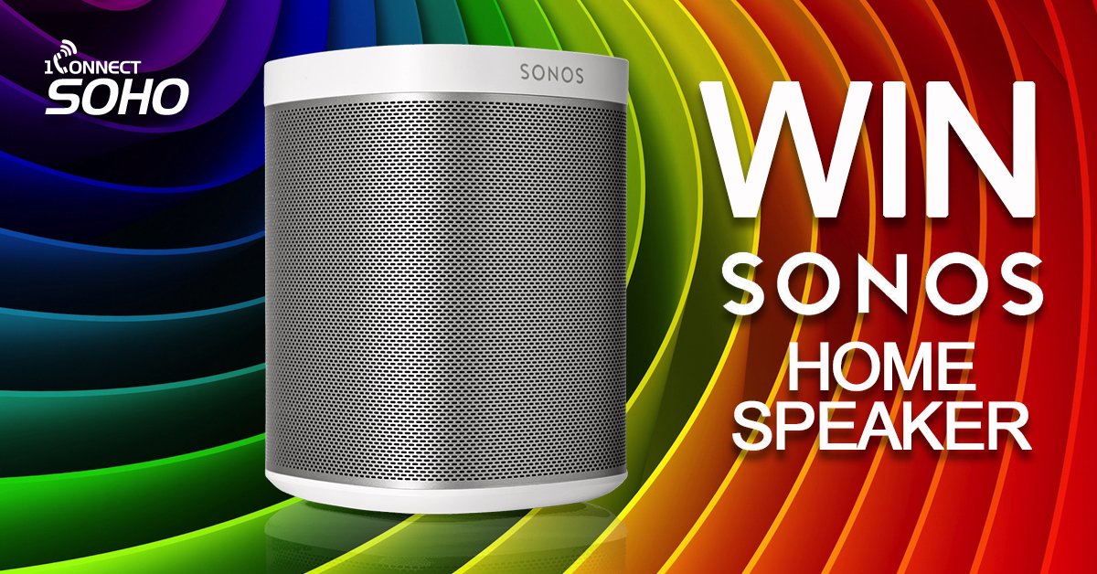 1CONNECTSOHO's tweet photo. IT’S GIVEAWAY TIME!!
As it’s nearly summer party season we're giving away a new SONOS Play:1 Home Speaker.
TO ENTER:
Follow the 1Connect Soho page and retweet this post tagging 3 friends, we'll pick a winner at random before the spring bank holiday.
Good Luck! 
#FollowFriday https://t.co/pEgCoON7XI