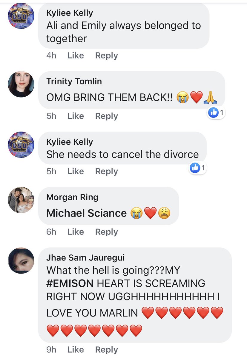 tp_sophia's tweet image. The PLL facebook fans have turned over a new leaf. Even they support Emison now #PLLThePerfectionists #SaveEmison
