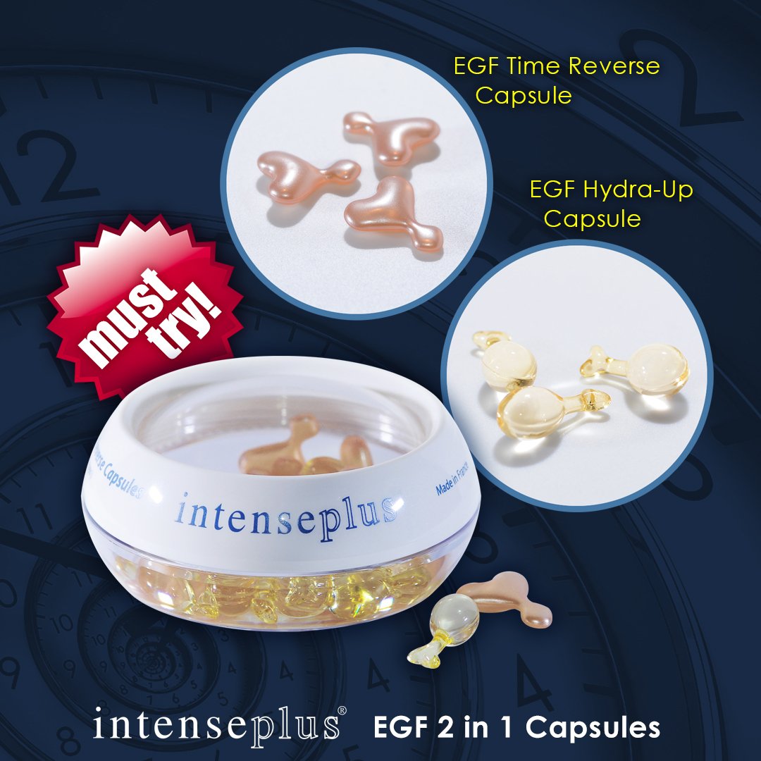 Intenseplus123's tweet image. YOU MUST TRY!
EGF Time Reverse Capsule &amp;amp; EGF Hydra-Up Capsule

EGF Time Reverse Capsule (Light gold) 
Soothes Sensitive, Repairs Acne Marks, Improves Redness 
EGF Hydra-Up Capsule (Translucent yellow) 
Deep Hydrating, Long-Lasting Hydration, Brighten Skin Tone
