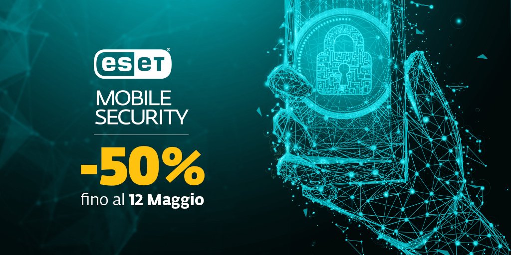 esetitalia's tweet image. Continua la #AndroidWeek di ESET! Fino alla mezzanotte di domenica 12 Maggio 2019 potrai usufruire di uno sconto del 50% su ESET Mobile Security e ESET Parental Control.
play.google.com/store/apps/det…
play.google.com/store/apps/det…