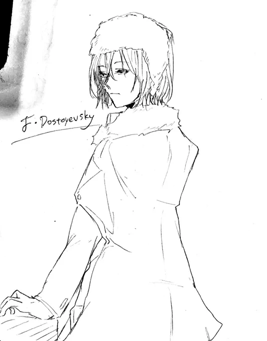 今日文ストだしドスくんめちゃくちゃ描き殴ってた たのしかった 