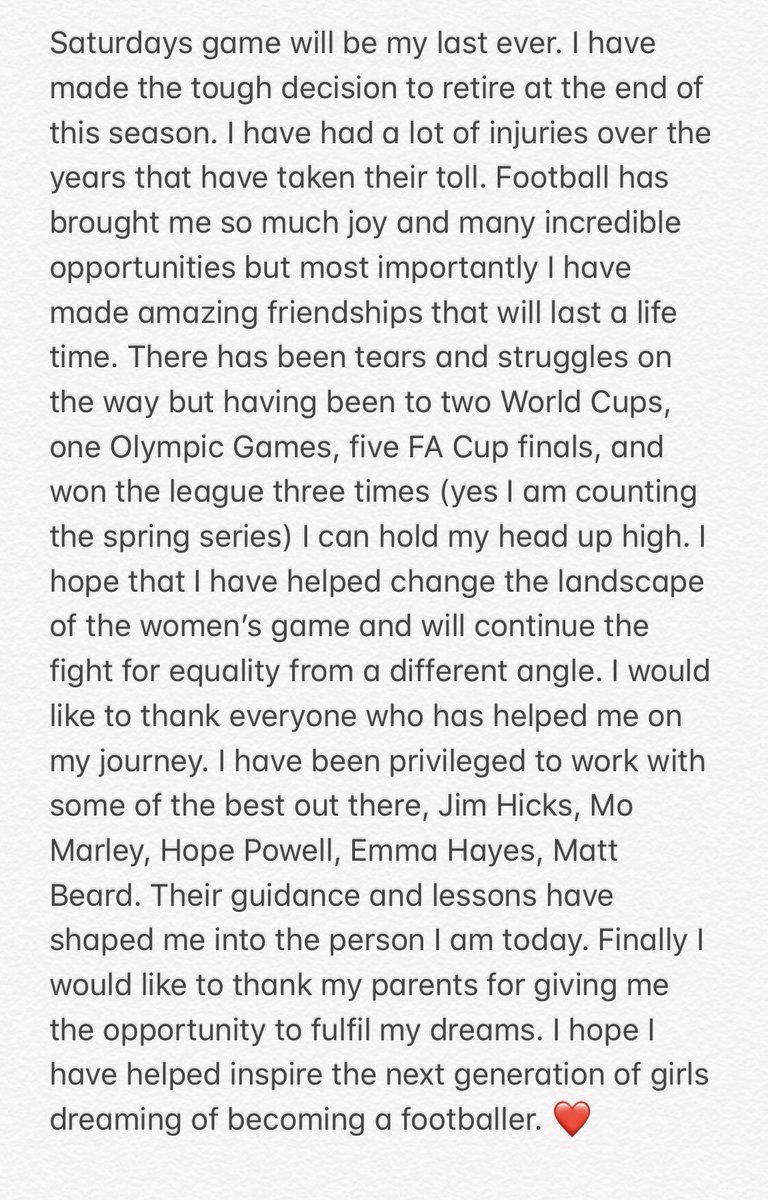 Saturday will be my last game...