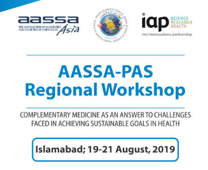 We are happy to announce that the new dates of the AASSA-PAS Regional Workshop has beed fixed to Aug 19-21, 2019. It is entitled 'Complementary Medicine as an Answer to Challenges Faced in Achieving Sustainable Goals in Health',