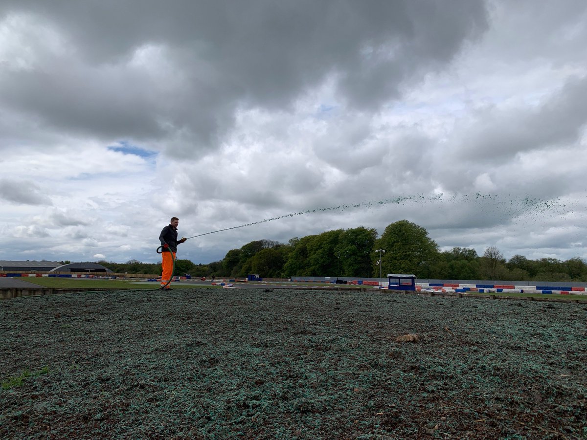 Hydroseeding's tweet photo. Hydroseeding before the rain arrives, recently #hydroseeded a new viewing area at a karting circuit in the South West of England. The client asked for a grass seed mix that is both hard waring and quick establishing due to potential high foot traffic during the up coming events https://t.co/JG6nqRl5v3