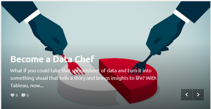 CurtyCanViz's tweet photo. Love our new intranet post for my #DataChefs programme. Registrations for the next course now open for @JustEatUK #selfserviceanalytics using @tableau #dataviz https://t.co/ZuNgxbMdwq
