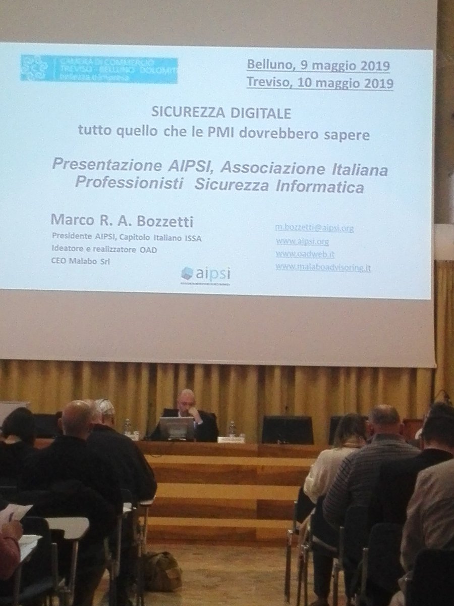 Archimedetech (@archimedetech) on Twitter photo #SicurezzaDigitale #PMI #Startup <a href="/tbcamcom/">Camera di Commercio Treviso - Belluno|Dolomiti</a> inizia convegno #SicurezzaDigitale #PMI #Startup <a href="/tbcamcom/">Camera di Commercio Treviso - Belluno|Dolomiti</a> inizia convegno