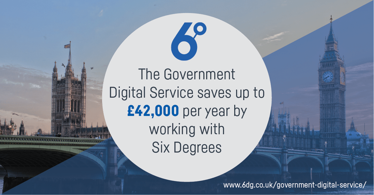 6degreesgroup's tweet photo. .@GDSTeam saves up to £42,000 per year by working with Six Degrees to deliver a secure remote connection from its offices to the #PublicServicesNetwork. Read more here: https://t.co/ILuk1lcmDt #CentralGovernment #PublicSector #GCloud #EnablingYourBrilliance https://t.co/WzM5uDtZ0L