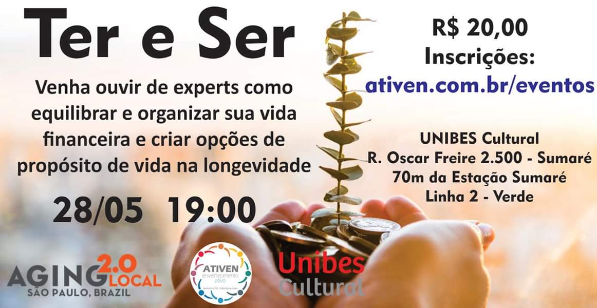AtivenBrasil's tweet photo. Venha ouvir de experts como equilibrar e organizar sua vida financeira e criar opções de propósito de vida na longevidade. Garanta sua vaga agora através do site: https://t.co/8nUmMz9Ncp https://t.co/uEAnNMIP6y