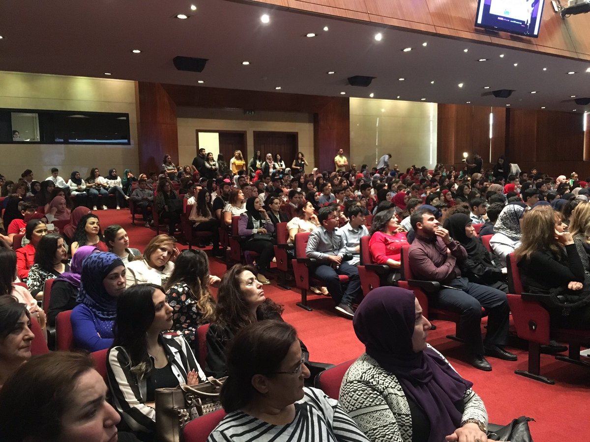 j_zabaneh's tweet photo. Great to see full house of young people at the closing ceremony of the school competition project organized by @RDFLwomen & the Ministry of Education in #Lebanon 🎉 as part of the campaign #NotBefor18 to ban #childmarriage in the law. The eloquent @miladhad is master of ceremony https://t.co/YvyHtWbGkx