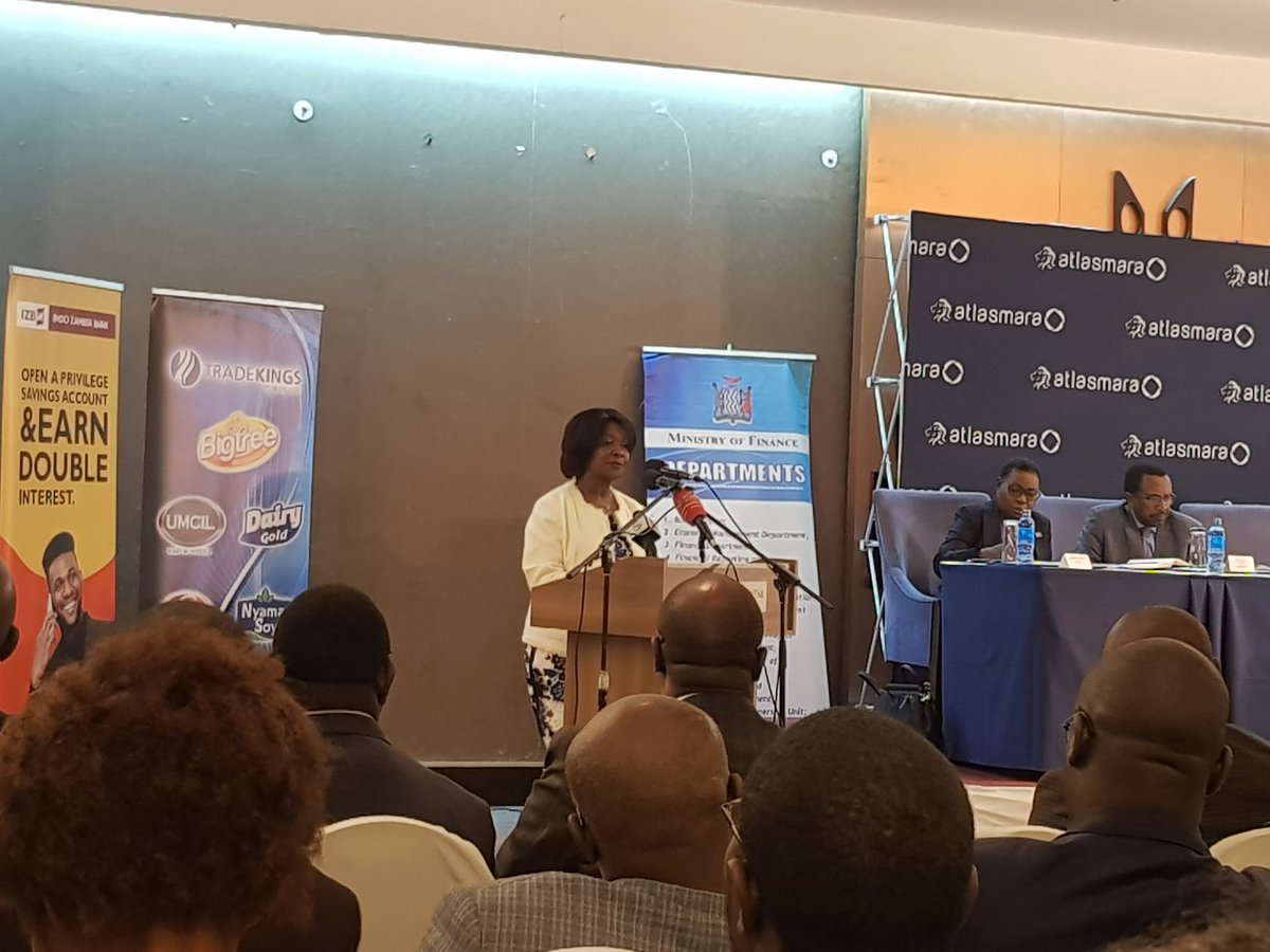 IDCZambia's tweet image. Minister of Finance, Hon Margaret Mwanakwatwe MP is addressing a town hall meeting on the quarterly state of the economy.  The event is being broadcast live on ZNBC TV with compliments of IDC