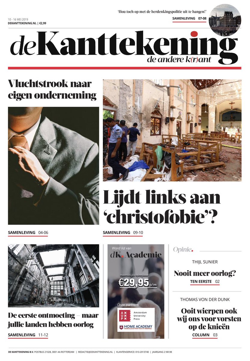 Krant de Kanttekening nu 4 weken gratis lezen