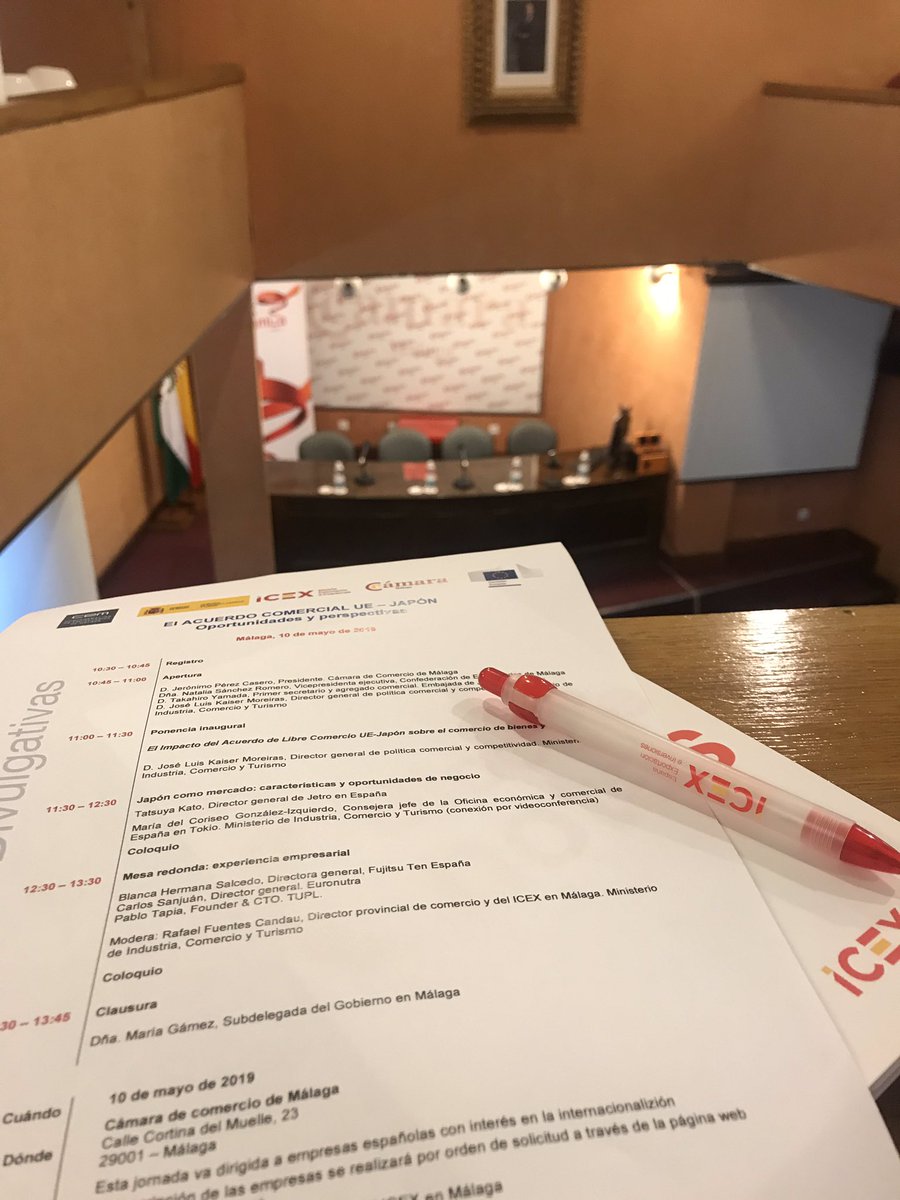 ZhengDanna's tweet photo. Vamos a conocer las oportunidades y las perspectivas de UE-Japón! Gracias a @ICEX_  @Camara_Malaga @MarketTeacher https://t.co/xkRlURRRpP