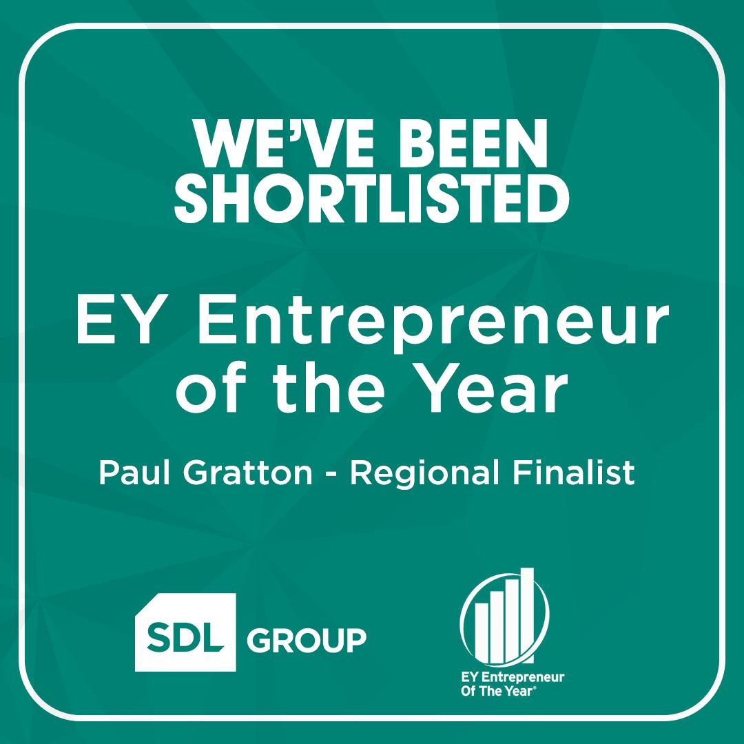 SDLGroup_'s tweet image. #HappyFriday! We&apos;re really excited to announce that our CEO, Paul Gratton, has been confirmed as a regional finalist in this year’s EY Entrepreneur of the Year awards! We wish him the best of luck for the regional final which will be taking place this summer #EOYUK @EOY_UK