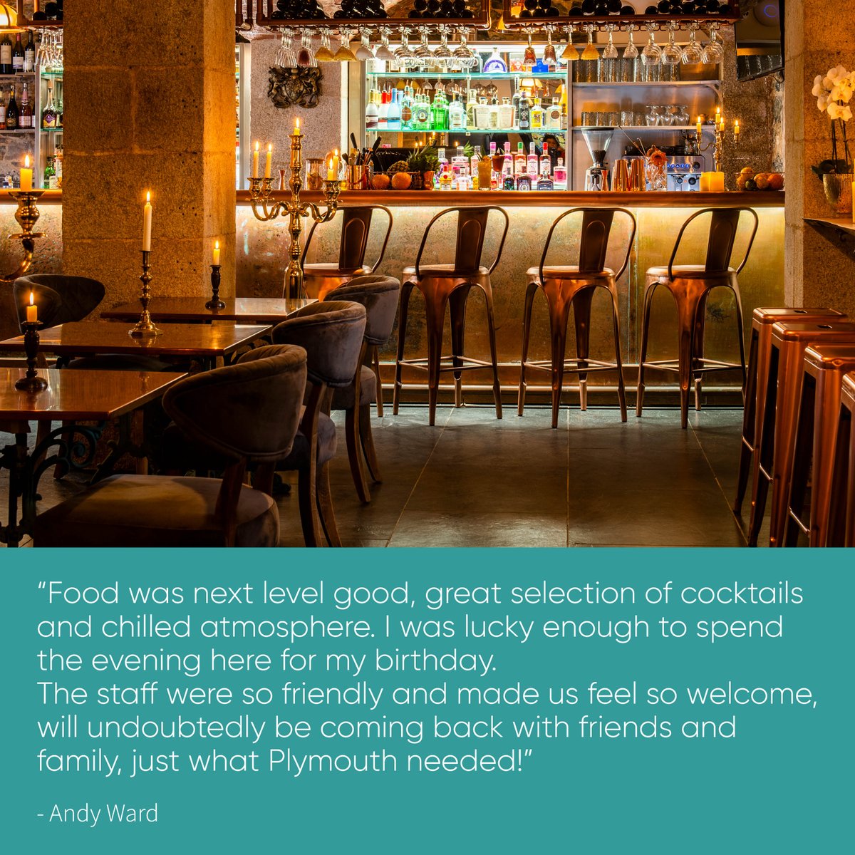 Have you spent some time with us yet? If you're yet to join us in the Cellar bar, maybe Andy's review could tempt you? 
Thanks so much for leaving your kind reviews so far, we love to hear about your visits! bit.ly/2VFU2WK