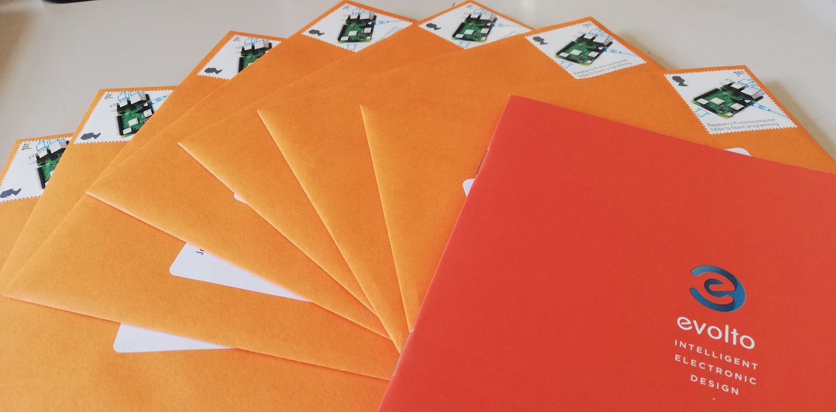 EvoltoDesign's tweet image. Evolto have been preparing our marketing brochure for mailing, and was very excited by the current first class stamp design featuring a #RaspberryPi. Serendipity in action!

#IntelligentElectronicDesign #stamps #RoyalMail #PCB